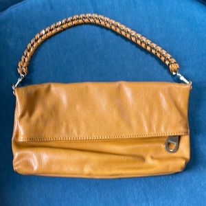 Mustard yellow foldover purse